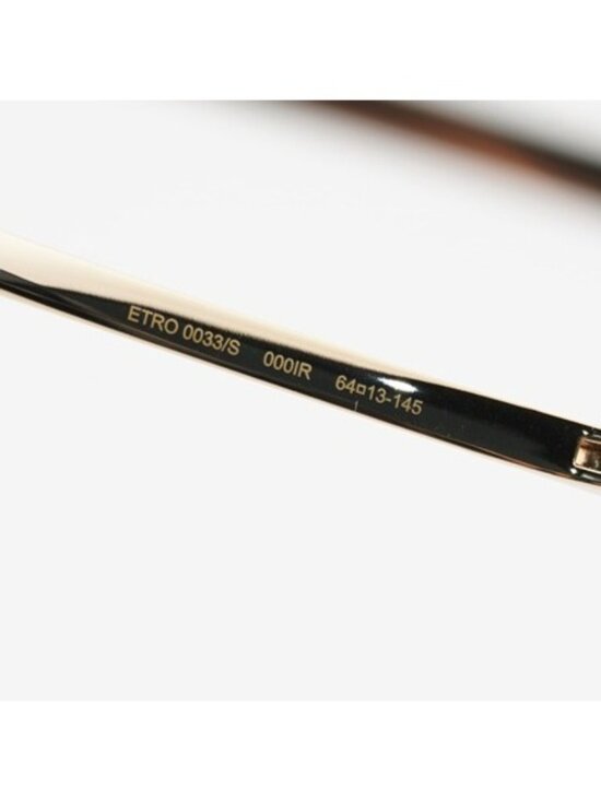ETRO 0033/S 0000 IR Sunglasses Gold Aviator Frame, Grey Lenses main image 8